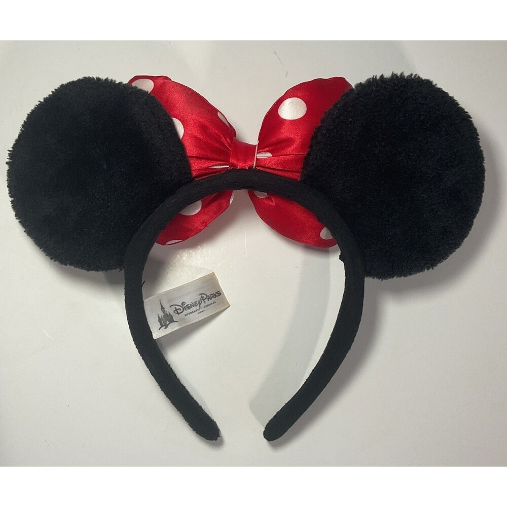 Disney Parks Minnie Mouse Red Bow Ears Headband Disneyland